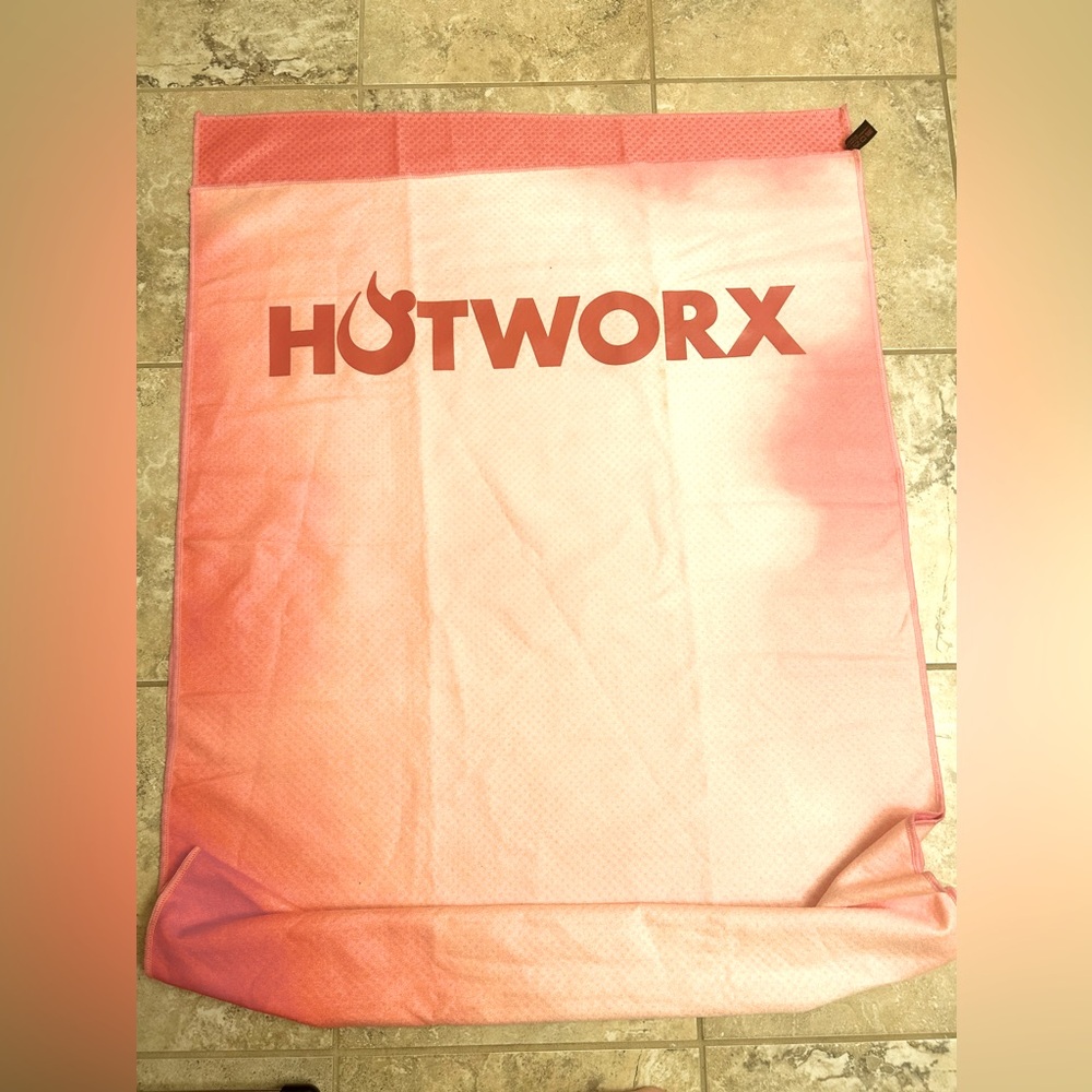 HOTWORX pink ombré towel